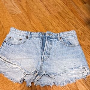 Zara Light Blue Jean Shorts